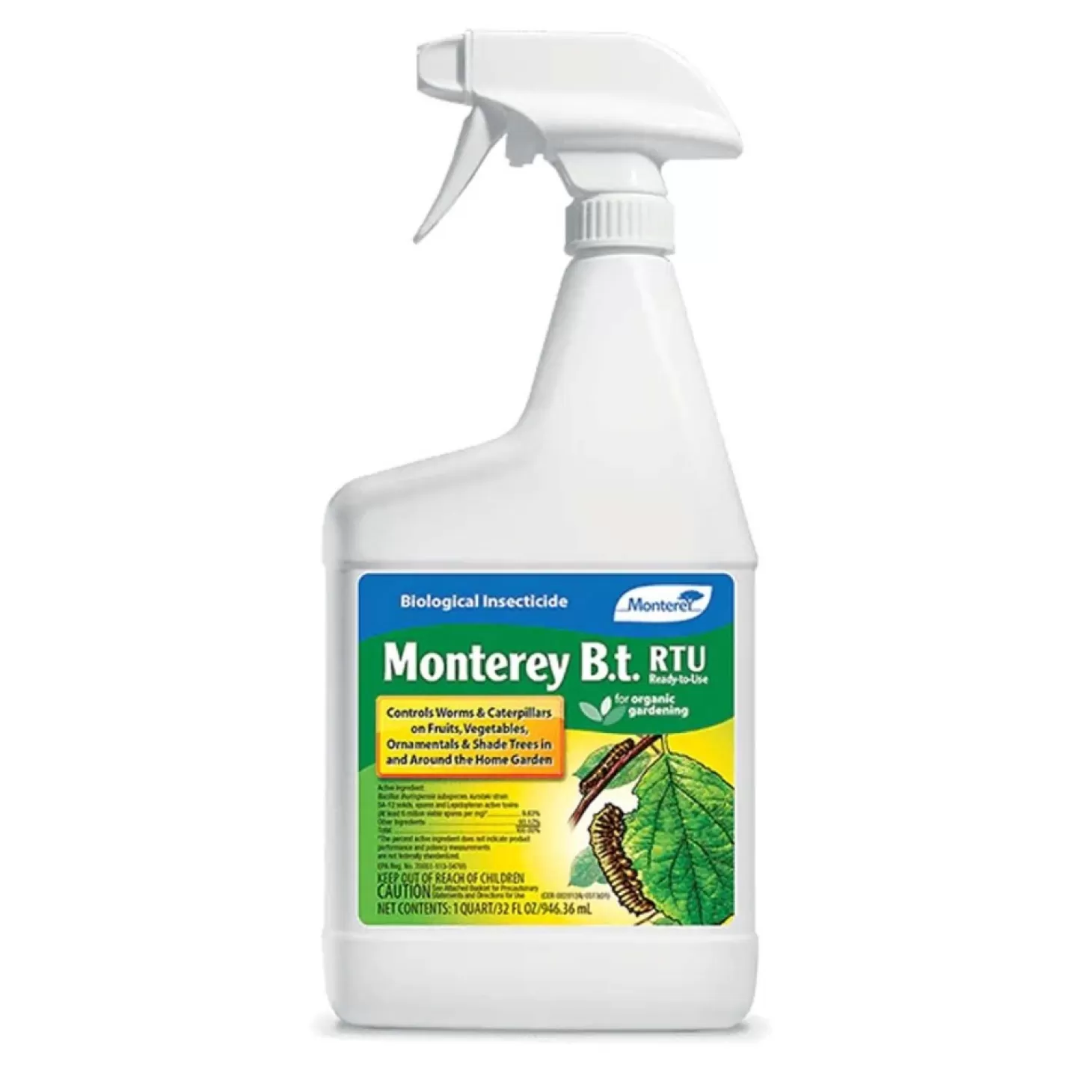 Soils + Fertilizers + Sprays>Roger's Gardens Monterey B.T. Biological Insecticide Organic Ready To Spray - 32Oz