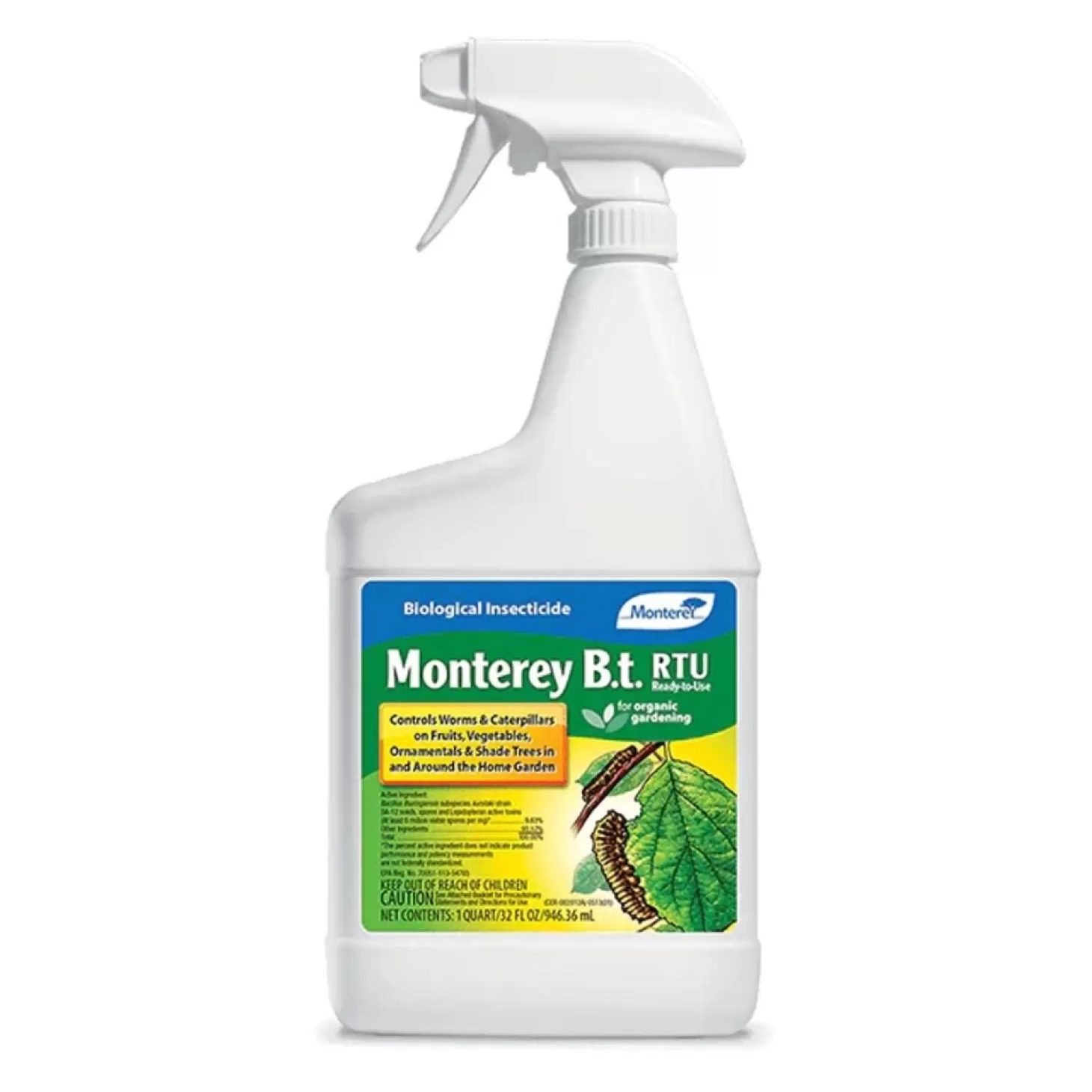 Soils + Fertilizers + Sprays>Roger's Gardens Monterey B.T. Biological Insecticide Ready To Use Organic - 32Oz